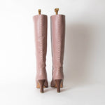 Valentino Rockstud Blush Pink Knee High Boots