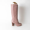 Valentino Rockstud Blush Pink Knee High Boots