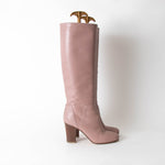 Valentino Rockstud Blush Pink Knee High Boots