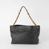 Tory Burch Black Grained Leather McGraw Shoulder Bag