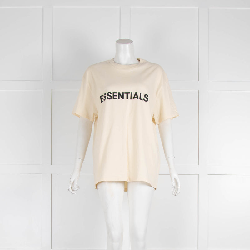 Essentials Cream Oversized T shirt