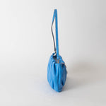 Staud Blue Leather Bean Convertible Bag