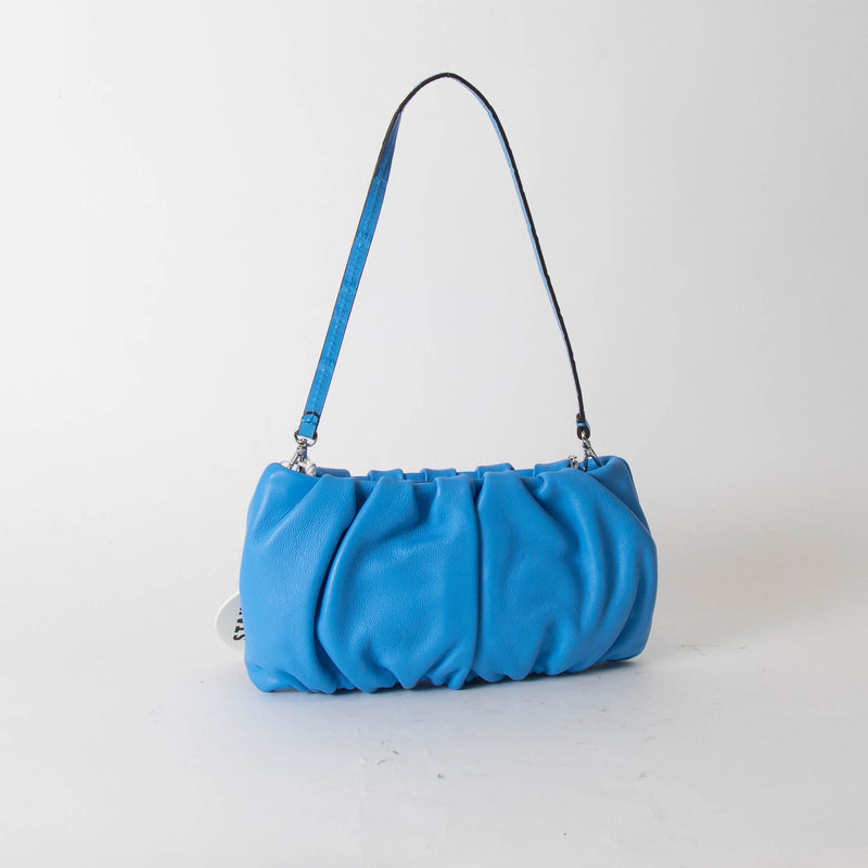 Staud Blue Leather Bean Convertible Bag