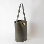 Objets Daso Green Leather Vivian Bucket Bag