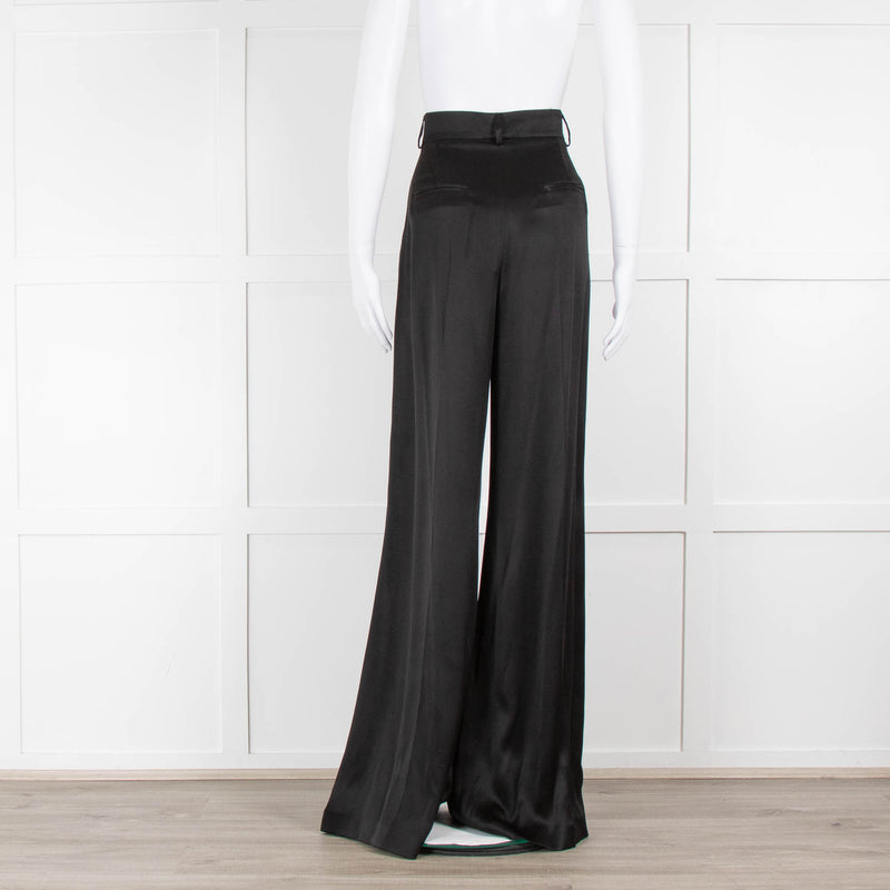 Gabriela Hearst Mabon Double Satin Wide Leg Trousers