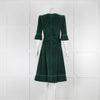 The Vampire's Wife Dark Green Jumbo Corduroy Festival Midi Dress