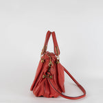 Chloe Brick Red Leather Paraty Shoulder Bag