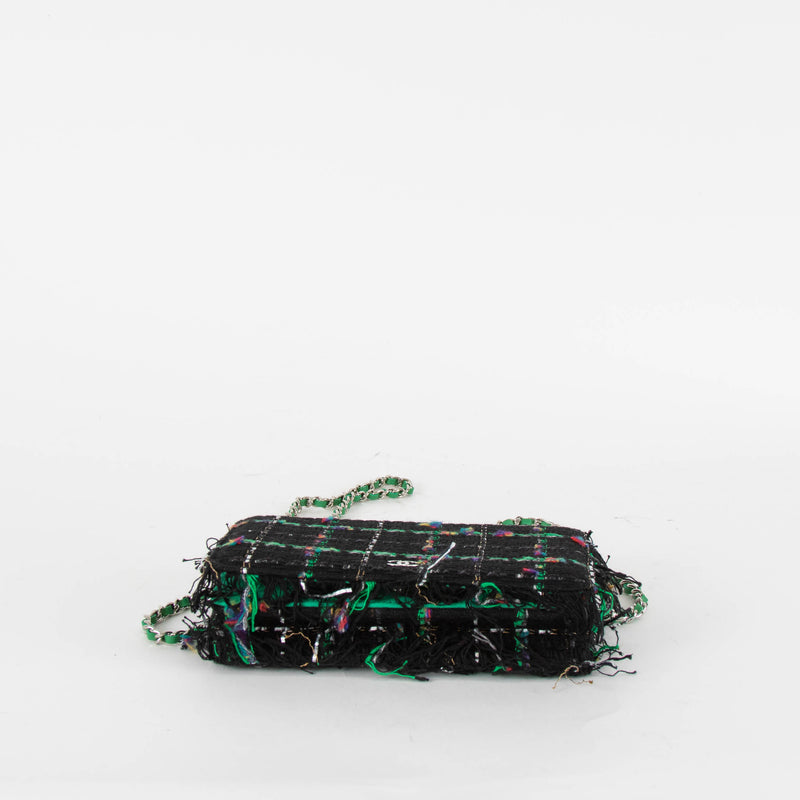 Chanel Black Green Tweed Wallet (Robot) On Chain