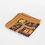 Gucci Vintage Black Chair Print Silk Scarf