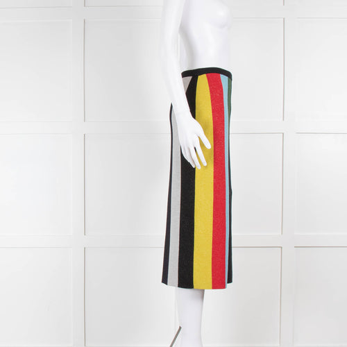 Diane von Furstenberg Multicoloured Stripe Lurex Skirt