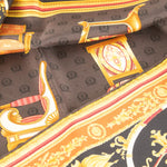 Gucci Vintage Black Chair Print Silk Scarf