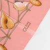 Gucci Vintage Pink Shell Print Silk Scarf