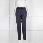 The Kooples Navy Cigarette Pant with Velvet Wasitband