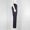 The Kooples Navy Cigarette Pant with Velvet Wasitband