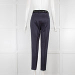 The Kooples Navy Cigarette Pant with Velvet Wasitband