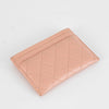 Chanel Pale Pink Caviar Leather Quilted Boy Card Holder