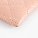 Chanel Pale Pink Caviar Leather Quilted Boy Card Holder