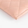 Chanel Pale Pink Caviar Leather Quilted Boy Card Holder