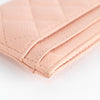 Chanel Pale Pink Caviar Leather Quilted Boy Card Holder