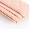 Chanel Pale Pink Caviar Leather Quilted Boy Card Holder