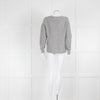 Henry Christ Grey V Neck Ribbed Cashmere Cotton Mix Jumper