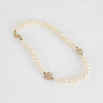 Chanel Cream Pearl Diamante CC Necklace