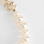 Chanel Cream Pearl Diamante CC Necklace