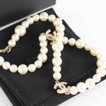 Chanel Cream Pearl Diamante CC Necklace