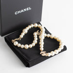 Chanel Cream Pearl Diamante CC Necklace