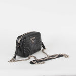 Prada Mini Black Diagramme Quilted Camera Bag