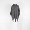 Isabel Marant Grey Oversized Mohair Polo Neck Jumper