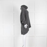 Isabel Marant Grey Oversized Mohair Polo Neck Jumper