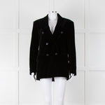 Weekend Max Mara Black Velvet Double Breasted Blazer