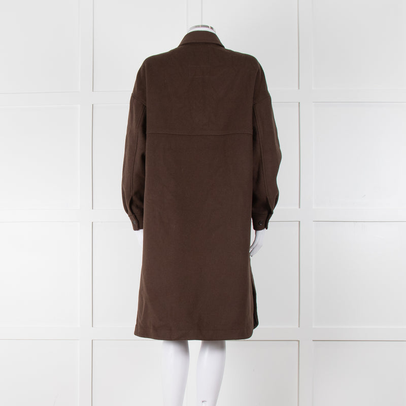 Riani Chocolate Brown Long Line Shacket