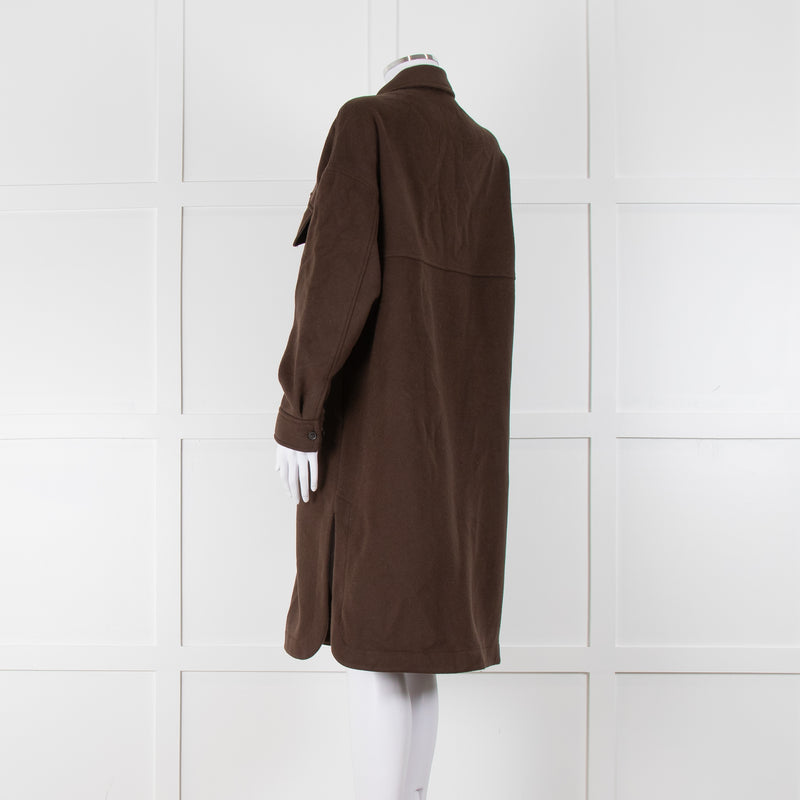 Riani Chocolate Brown Long Line Shacket