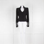 Alexander McQueen Black Deep Collar Blazer