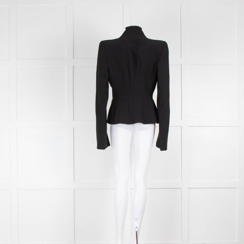 Alexander McQueen Black Deep Collar Blazer