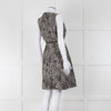 Max Mara Studio Grey Black Animal Print Sleeveless Dress