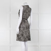 Max Mara Studio Grey Black Animal Print Sleeveless Dress