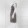 Max Mara Studio Grey Black Animal Print Sleeveless Dress