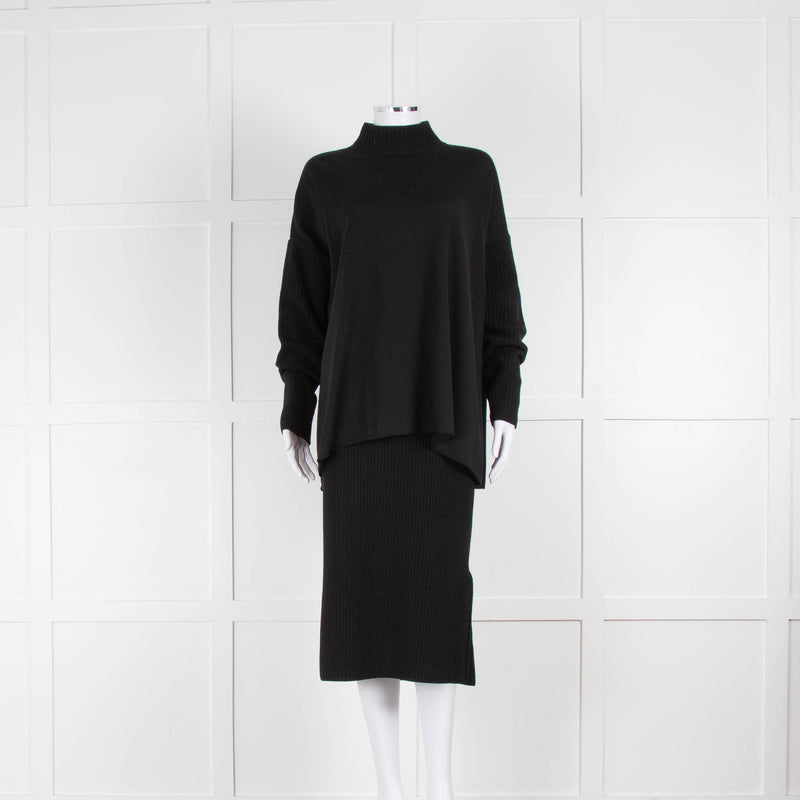 Riani Black Ribbed Skirt With Black Jumper Co-ord