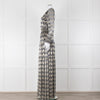 ba&sh Grey Silver Gold Lurex Low Back Evening Maxi Dress