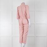 Wyse Pale Pink Denim Jumpsuit