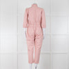 Wyse Pale Pink Denim Jumpsuit