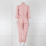 Wyse Pale Pink Denim Jumpsuit