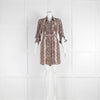 Diane von Furstenberg Snakeprint Silk Belted Shift Dress