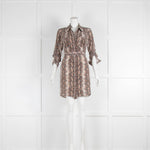 Diane von Furstenberg Snakeprint Silk Belted Shift Dress