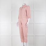 Wyse Pale Pink Denim Jumpsuit