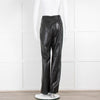 Nanushka Black Faux Leather Wrap Waist Trousers