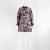 Valentino Multicoloured Butterfly Print Brocade Dress